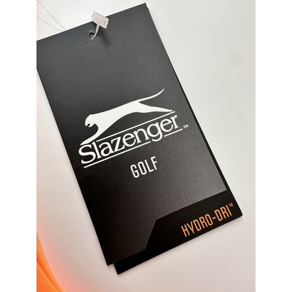 SLAZENGER Golf Polo Shirt Sleeveless Collared Top Women M Atomic Orange Neon NEW - Picture 4 of 8